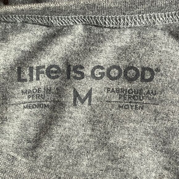 Life is Good Tee T-Shirt Mens Medium "Sunday Funday" Football‎ Short Sleeve Gray - Picture 4 of 7